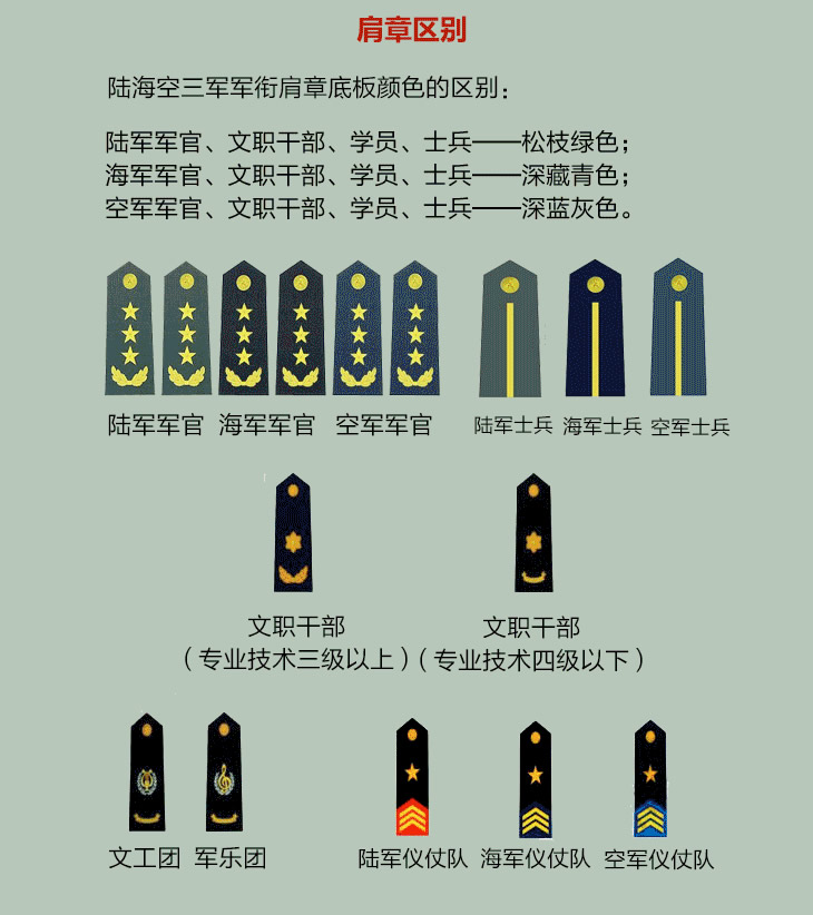 一張圖看懂軍銜，軍銜等級(jí)、標(biāo)志與榮譽(yù)的象征，軍銜等級(jí)、標(biāo)志與榮譽(yù)的象征，圖解軍銜系統(tǒng)的一張圖解讀